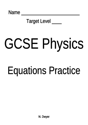 Physics GCSE Equation Practice