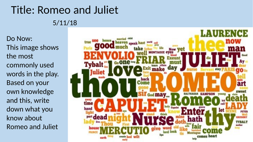 Romeo and Juliet - SOW