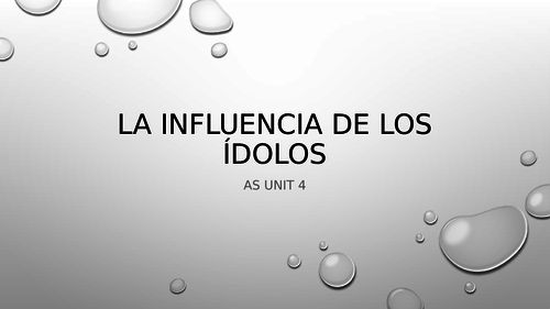 La influencia de los ídolos