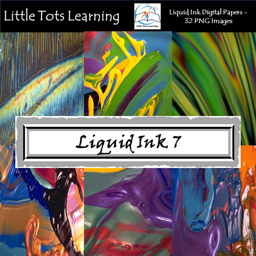 Liquid Ink Digital Papers - Liquid Ink Backgrounds - Set 7
