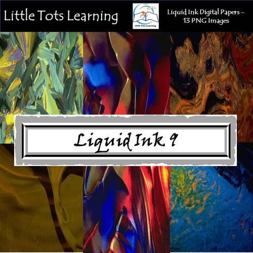 Liquid Ink Digital Papers - Liquid Ink Backgrounds - Set 9