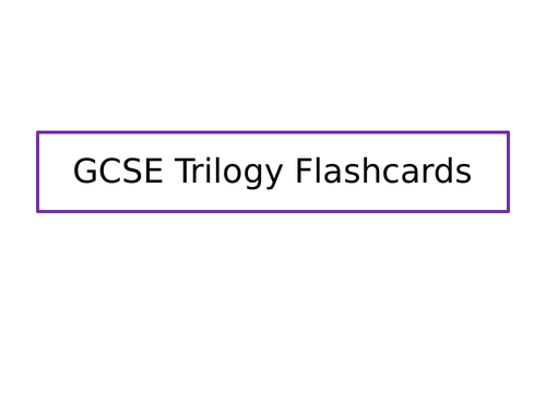 FULL SET of Flashcards for New Biology Trilogy GCSE