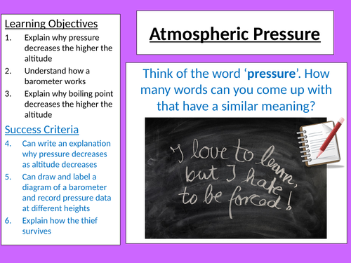 KS3 Physics - Atmospheric Pressure
