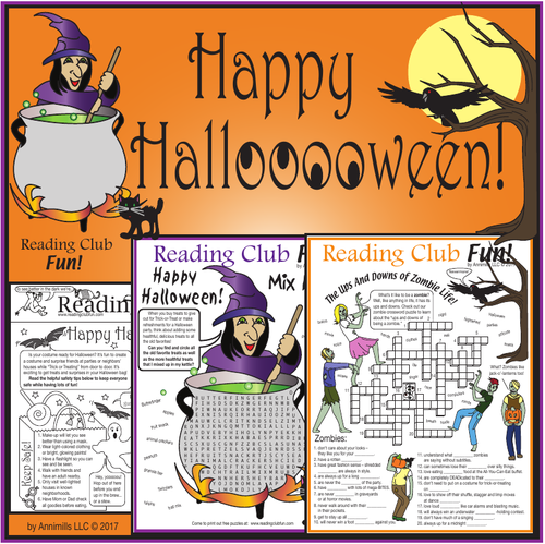 Halloween Set - Zombies, Witches & Safety and Healthful Treats