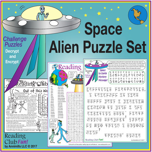 Space Alien Puzzle Set