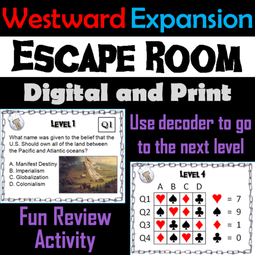 Westward Expansion: Escape Room - Social Studies