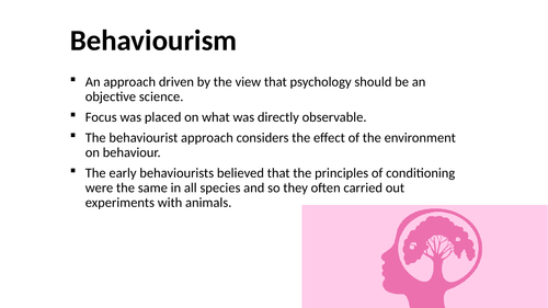 Introduction To Behaviourism Revision Slideshow Teaching Resources