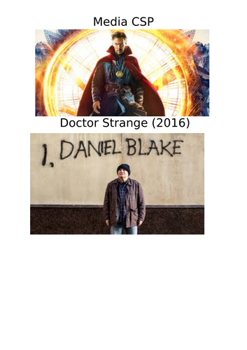 AQA Doctor Strange and I, Daniel Blake Media 8572 CSP Booklet