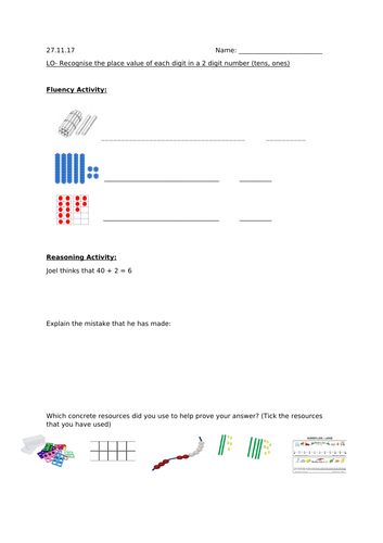 Year 2 Place Value- Mastery Maths