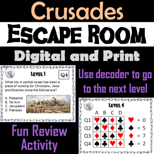 Crusades: Escape Room - Social Studies