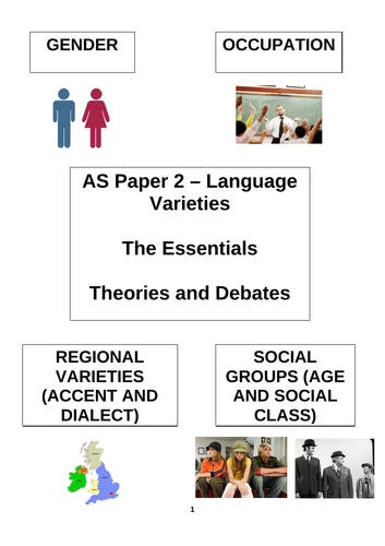 AS English Language - Paper 2 - Language Varieties