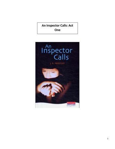 An Inspector Calls Act One revision