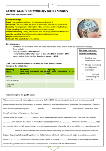 Edexcel 9-1 GCSE Psychology Topic 2 revision guide
