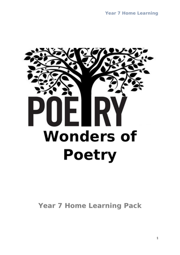 KS3 Poetry Booklet