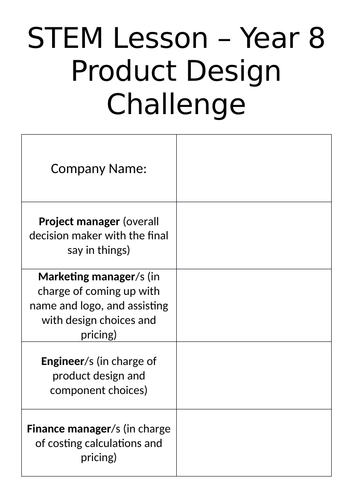 STEM / Computing / Maths Project Lesson - Engineer a Smartphone - Product Design Challege