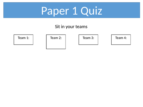 AQA Revision - Paper 1 Quiz