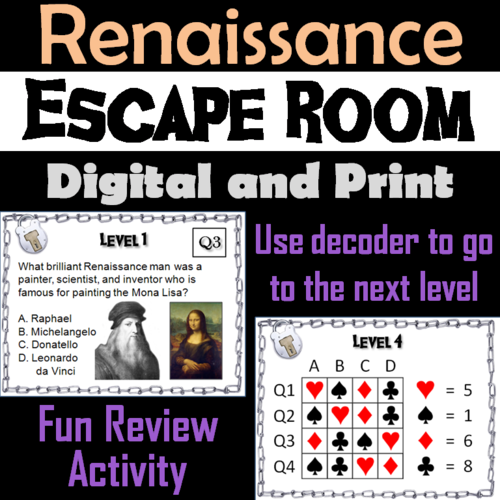 The Renaissance: Escape Room - Social Studies