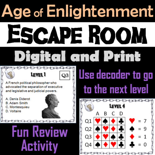 The Age of Enlightenment: Escape Room - Social Studies