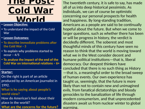 NEW OCR A: post Cold War + al-Qaeda