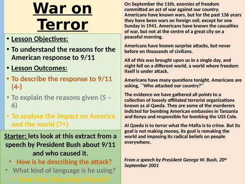 NEW OCR A: War on Terror