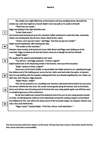 AQA Lord of the Flies Ch4