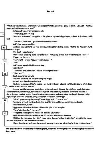 AQA Lord of the Flies Ch5