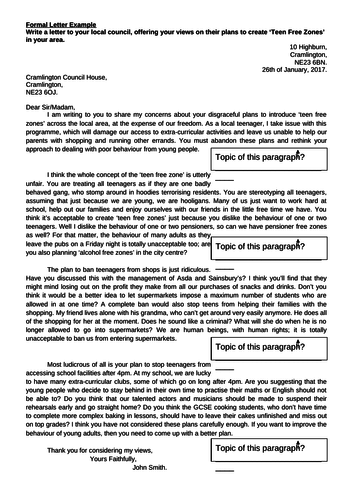 Formal Letters Example | Teaching Resources