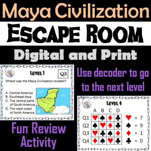 Maya Civilization: Escape Room - Social Studies
