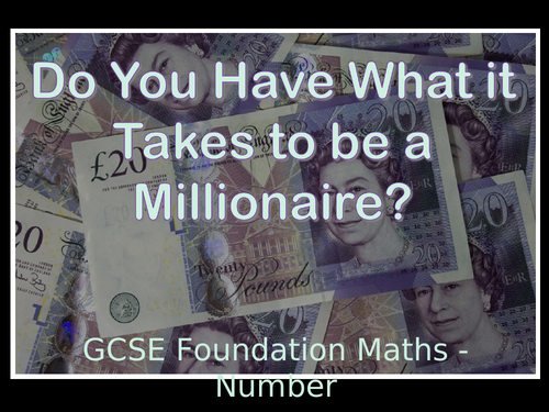 GCSE Foundation Maths Number Millionaire