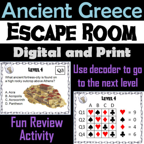 Ancient Greece: Escape Room - Social Studies