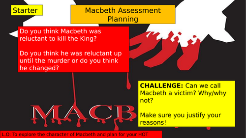 Macbeth: Macbeth's uncertainty GCSE-style assessment