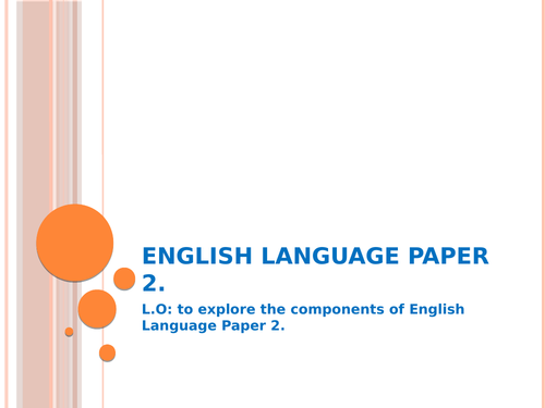 English Language Paper 2 Question 1