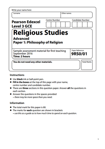 writing religious studies paper
