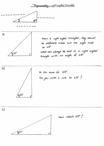 Introducing Trigonometry to Year 9