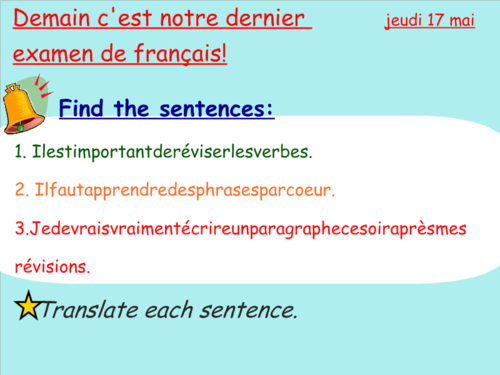 FRENCH WRITING REVISION LESSON FOR AQA EXAM SUCCESS