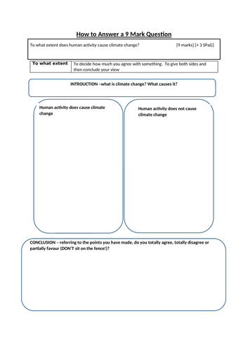 AQA GCSE Geography lessons - energy and climate change