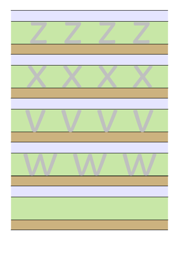 Zigzag Letter Formation