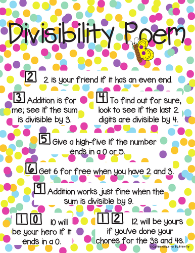 Divisibility Rhymes