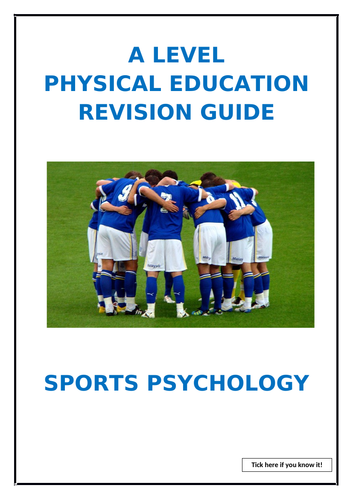 Edexcel A Level Revision Guide - Sports Psychology