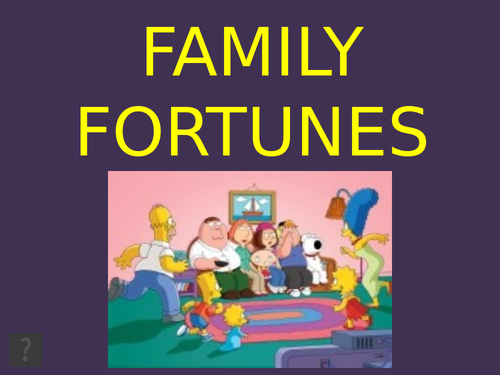 Family revision game (family fortunes)