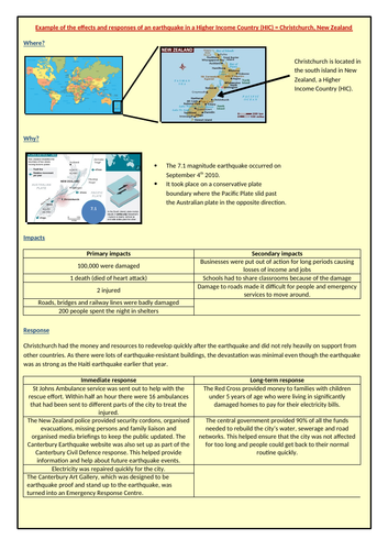 haiti and christchurch case study