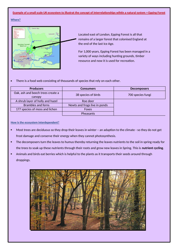 Epping Forest case study