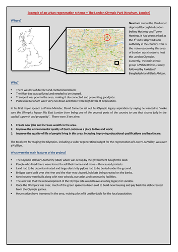 stratford regeneration case study geography a level