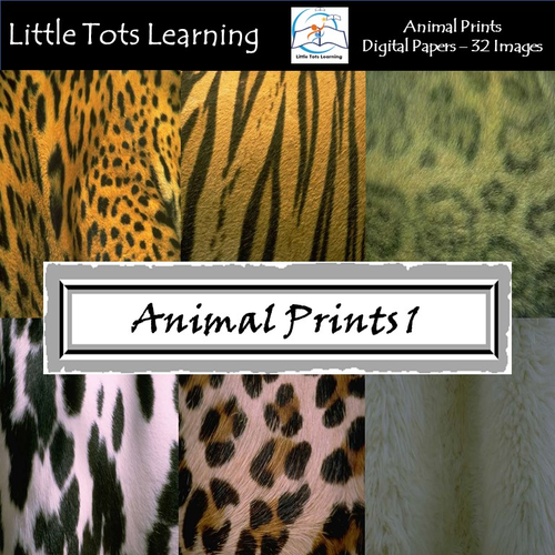 Animal Print Digital Papers - Natural Animal Wool and Skin