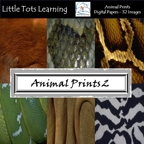 Animal Prints Digital Papers - Natural Animal Wool and Skin