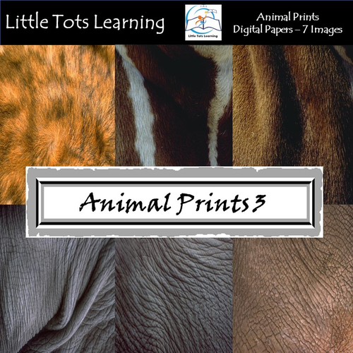 Animal Prints Digital Papers - Natural Animal Wool and Skin