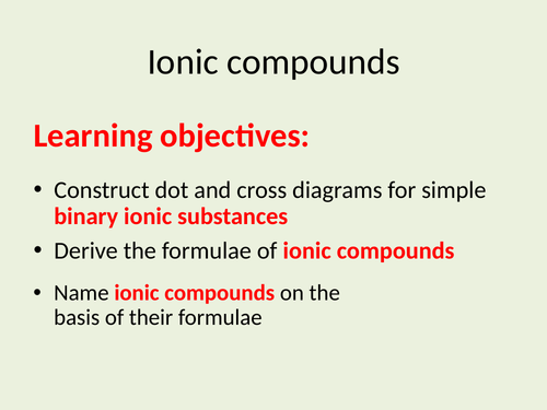 Ionic Compounds Structure