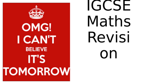 IGCSE Maths revision for June 2018 exams (Edexcel)