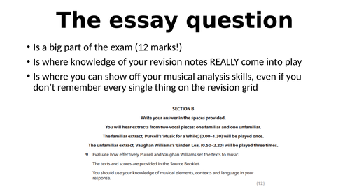 "The Essay Question" - Edexcel GCSE Music 9-1