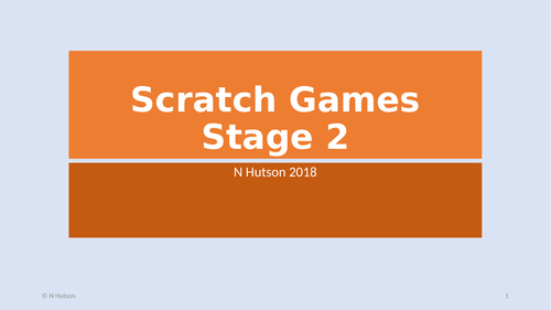 SCRATCH - making a game stage 2